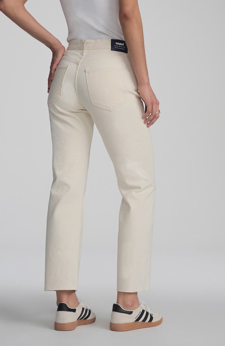 Mavi Jeans Savannah High Waist Straight Leg Jeans, Alternate, color, Ecru Classic Denim