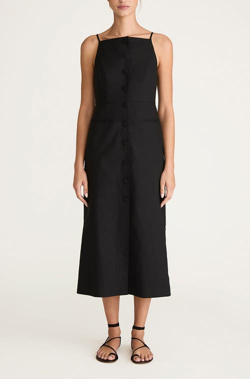 REBECCA TAYLOR REBECCA TAYLOR STRUCTURED BUTTON FRONT MIDI DRESS