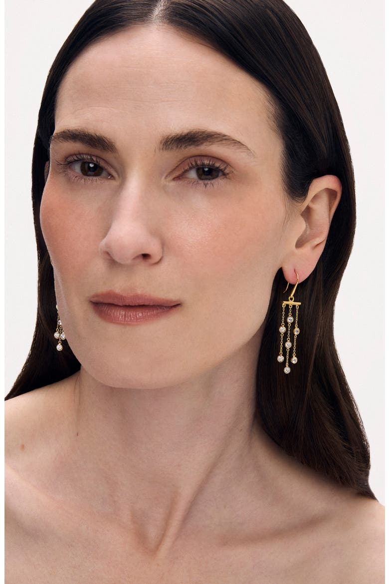Orsay Drop Earrings, Alternate, color, CLEAR CZ