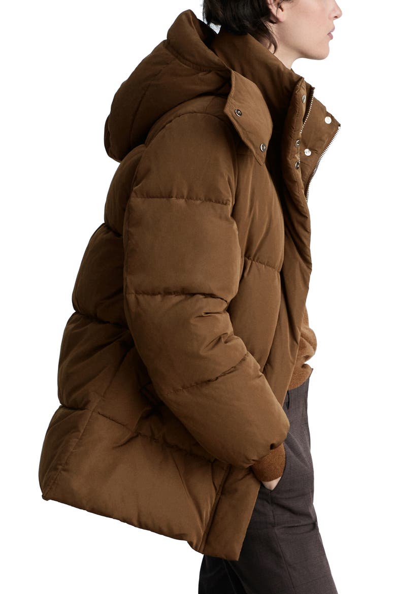 Channel Quilted Coat, Alternate, color, MEDIUM BROWN