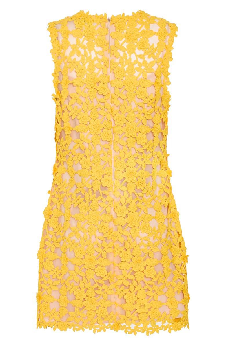 Milly Ivette Lace Minidress, Alternate, color, Yellow