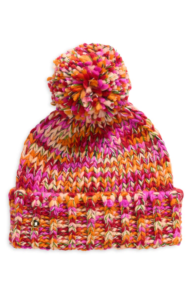 Kate Spade New York space dye pom beanie, Main, color, 