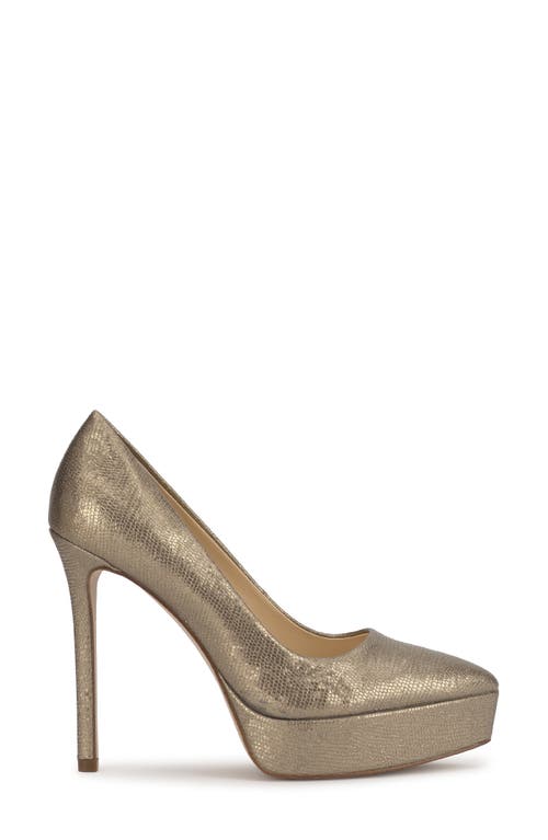 Jessica Simpson Sinelia Pointed Toe Platform Pump In Gold