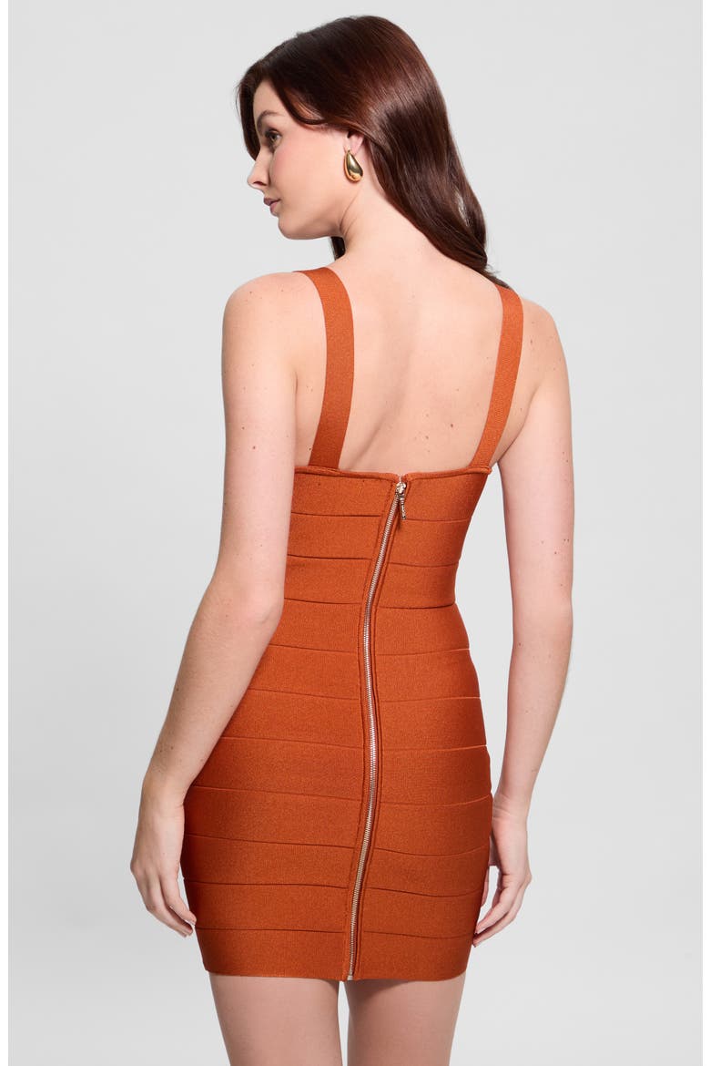 Esme Sleeveless Bandage Dress, Alternate, color, HOT CARAMEL