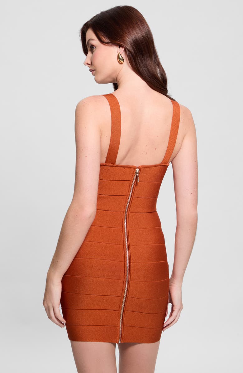 GUESS Esme Sleeveless Bandage Dress, Alternate, color, Hot Caramel