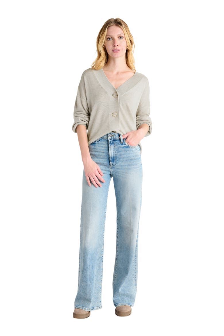 Carmella Rib Cardigan, Alternate, color, OAT HEATHER