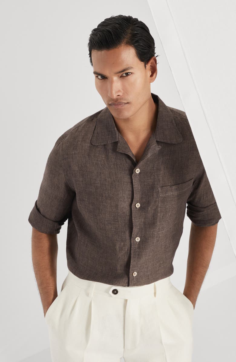 Brunello Cucinelli Shirt with chest pocket, Alternate, color, 
