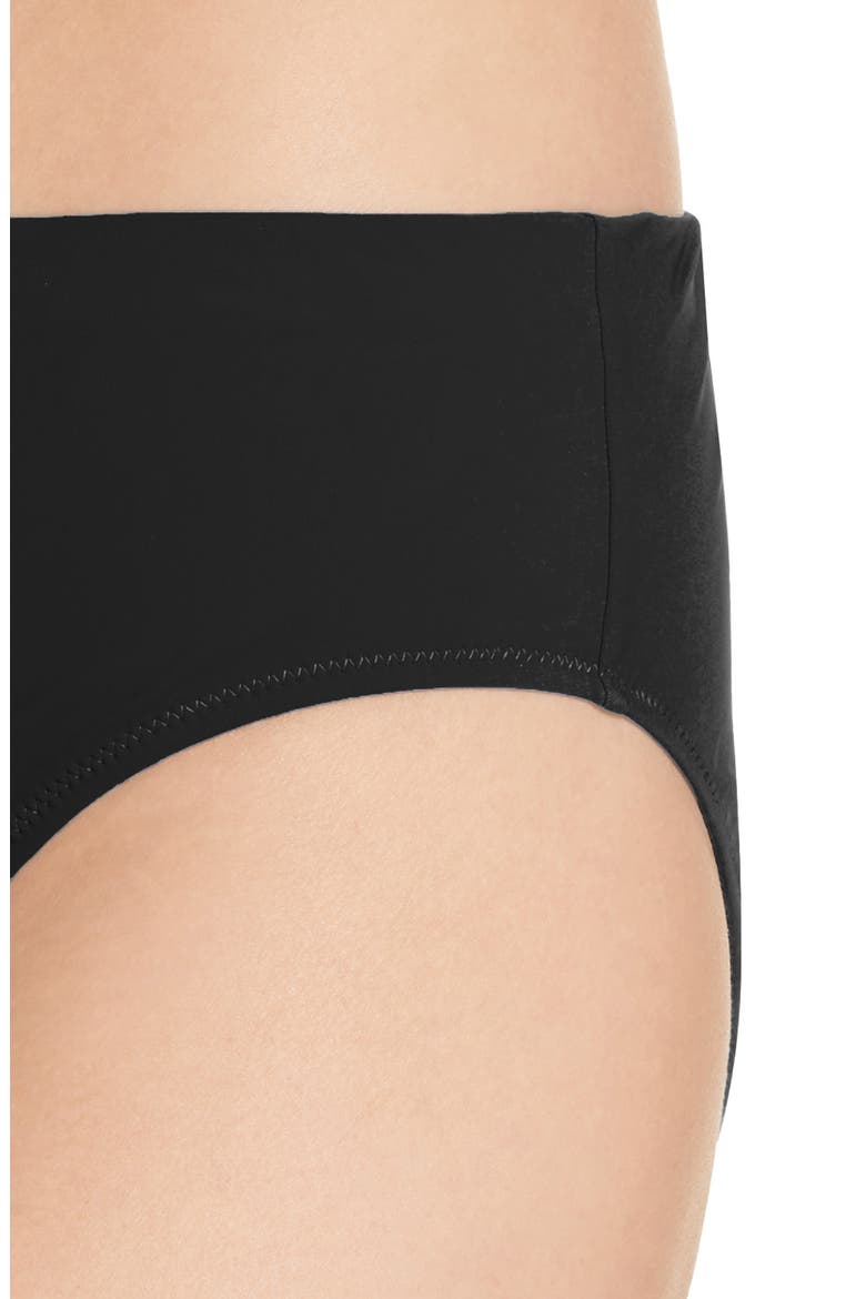 Tutti Frutti Mid Waist Swim Bottom, Alternate, color, BLACK