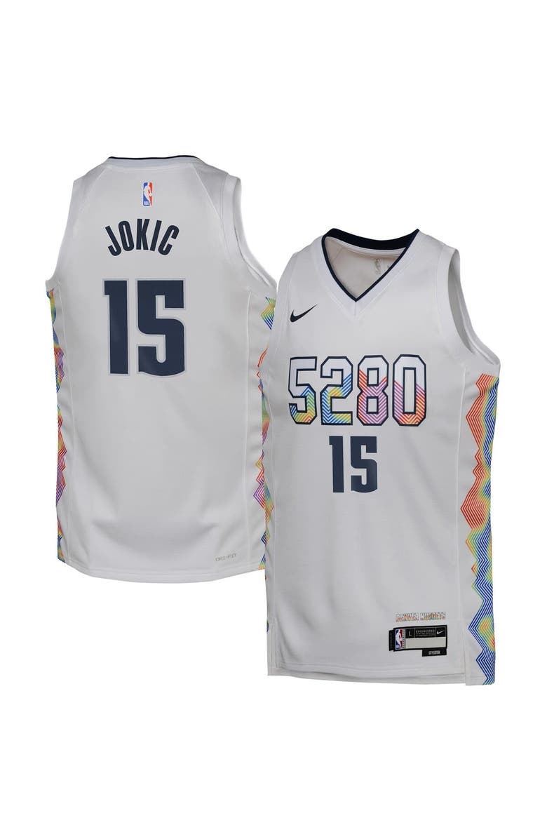 Nike Youth Nike Nikola Jokic White Denver Nuggets 2024/25 Swingman Player Jersey - City Edition, Main, color,