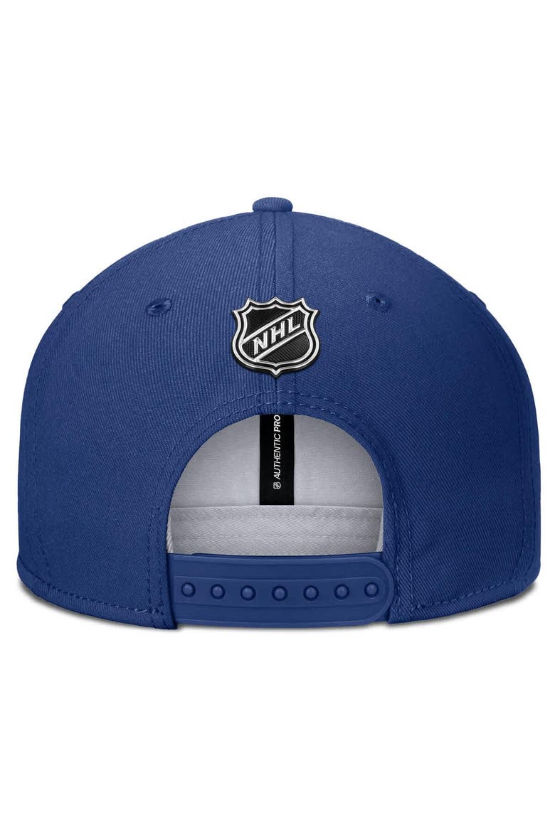 Men's Fanatics Blue Toronto Maple Leafs Authentic Pro Rink Snapback Hat, Alternate, color, Blue