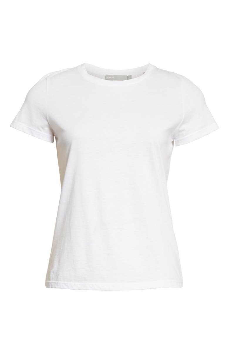 Vince Essential Crewneck Top, Alternate, color, White