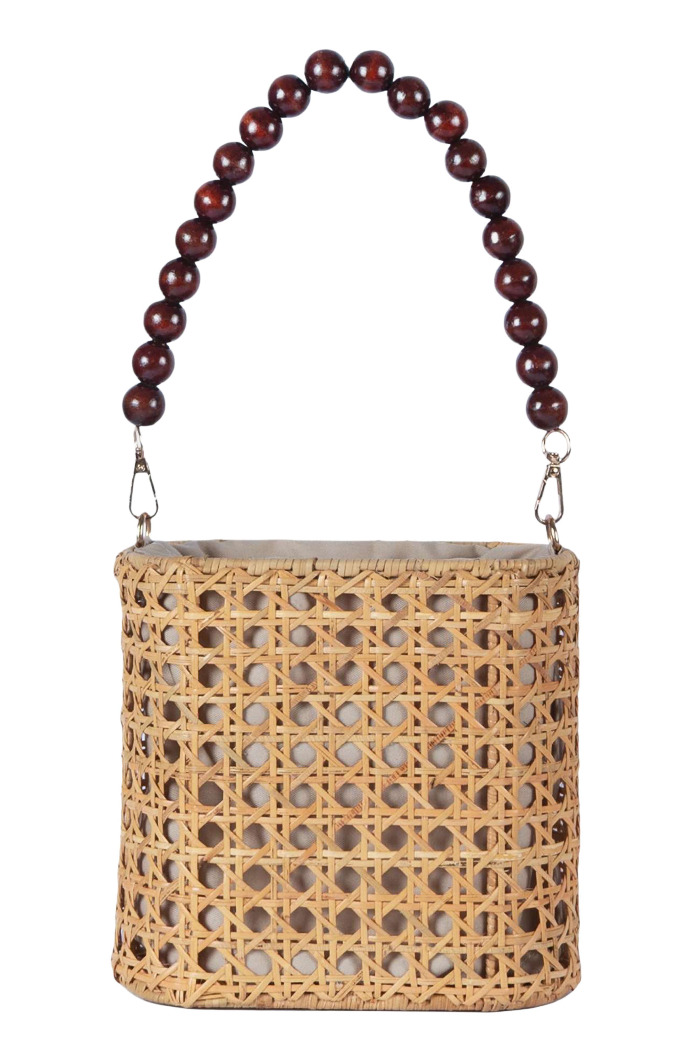 Amalfee Rattan Shoulder Bag, Alternate, color, NATURAL/ WOOD BEAD
