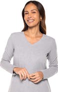 Coolibar Women's Morada V-Neck Long Sleeve T-Shirt, UPF 50+ Sun Protection
