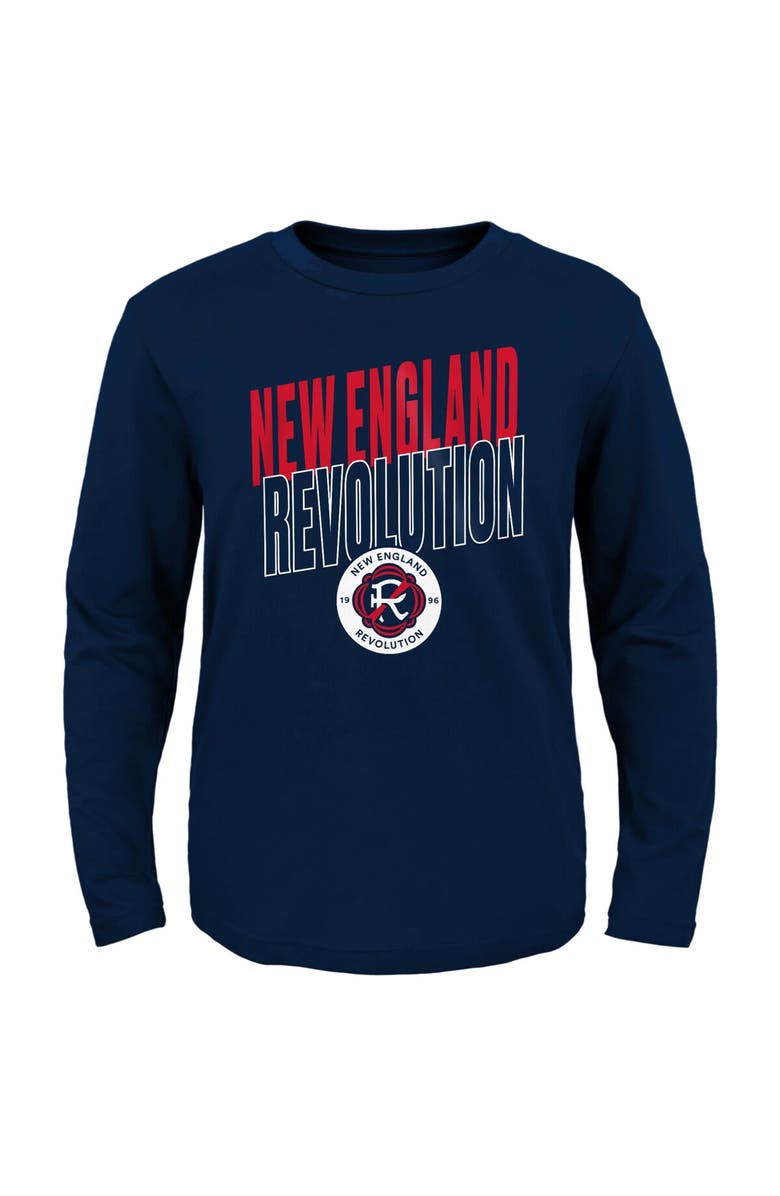 Outerstuff Youth Navy New England Revolution Showtime Long Sleeve T-Shirt, Main, color, 