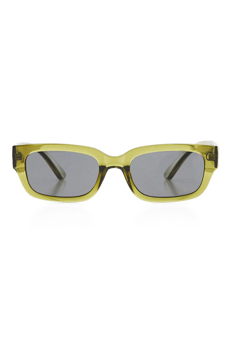 Rectangular Sunglasses, Main, color, GREEN