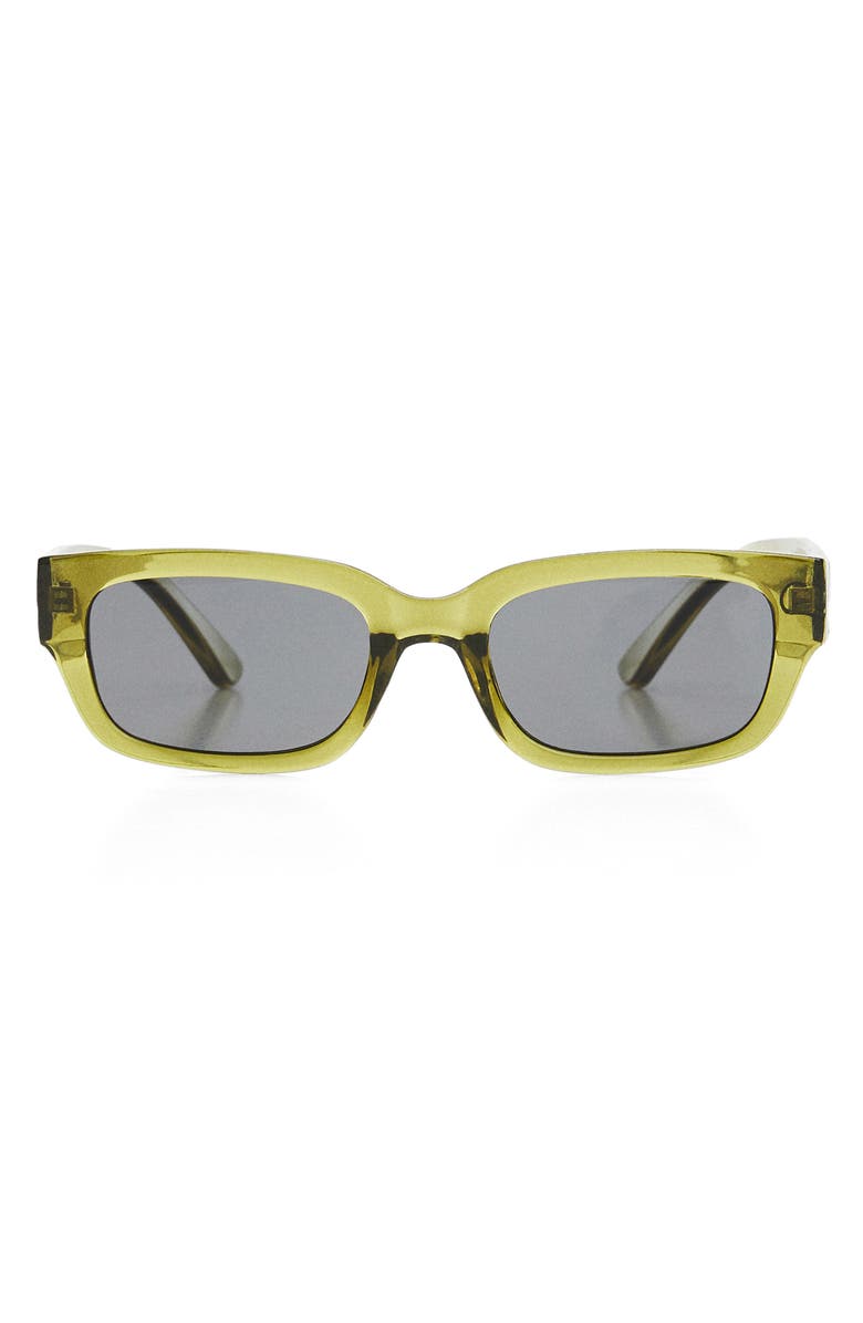 MANGO Rectangular Sunglasses, Main, color, 