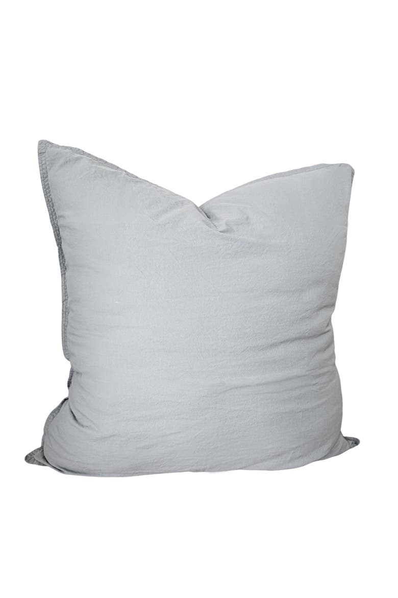 Stonewashed Cotton Percale Pillow with Down Alternative Insert, Alternate, color, White