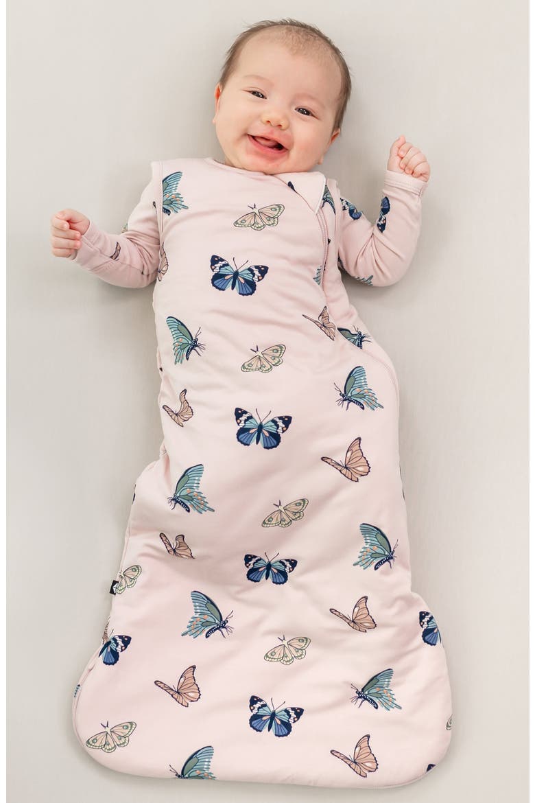 The Original Sleep Bag™ 1.0 TOG Blush Butterfly Wearable Blanket, Alternate, color, BLUSH BUTTERFLY