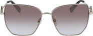 Longchamp 58mm Gradient Rectangular Sunglasses