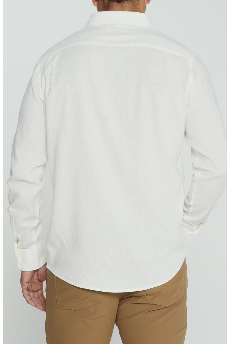 Oasis Linen Blend Button-Up Shirt, Alternate, color, WHITE