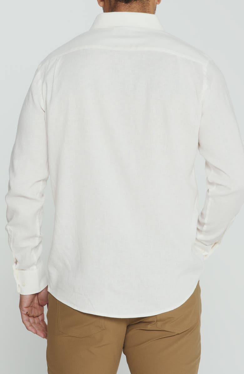 7 Diamonds Oasis Linen Blend Button-Up Shirt, Alternate, color, White