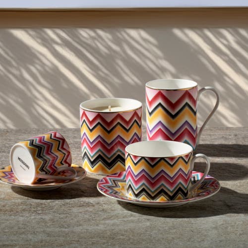 Missoni Coffee Cup & Saucer Set Of 6 In Luxury Box In Multi