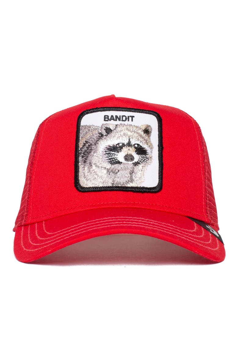 The Bandit Trucker Hat, Alternate, color, RED