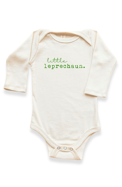 Little Leprechaun Organic Baby Bodysuit Long Sleeve