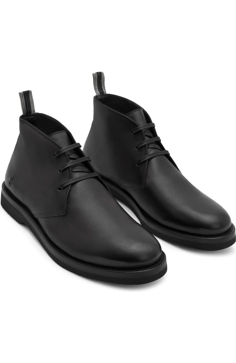 John Varvatos Varick Leather Chukka Boot, Main, color, Black/ Black