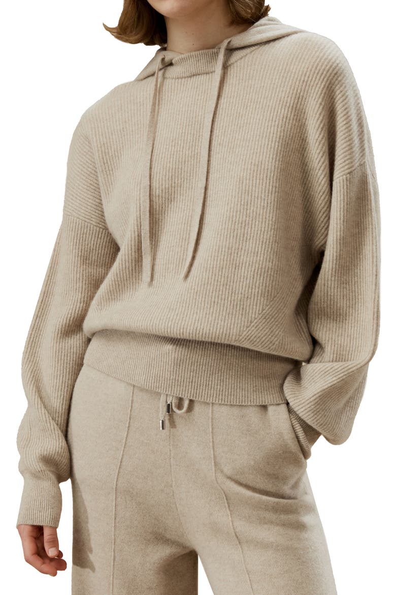 Women's Eshe 2-in-1 Cashmere Detachable Hoodie, Main, color, Beige