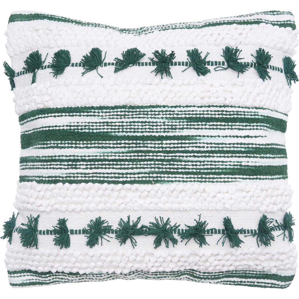 Carol & Frank Oriana Tufted Textured Cotton Decorative Throw Pillow In Green
