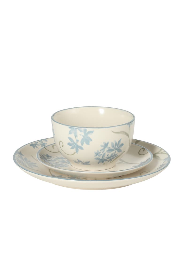 Admiral Hall 12-Piece Matte Stoneware Dinnerware Set, Alternate, color, Blue