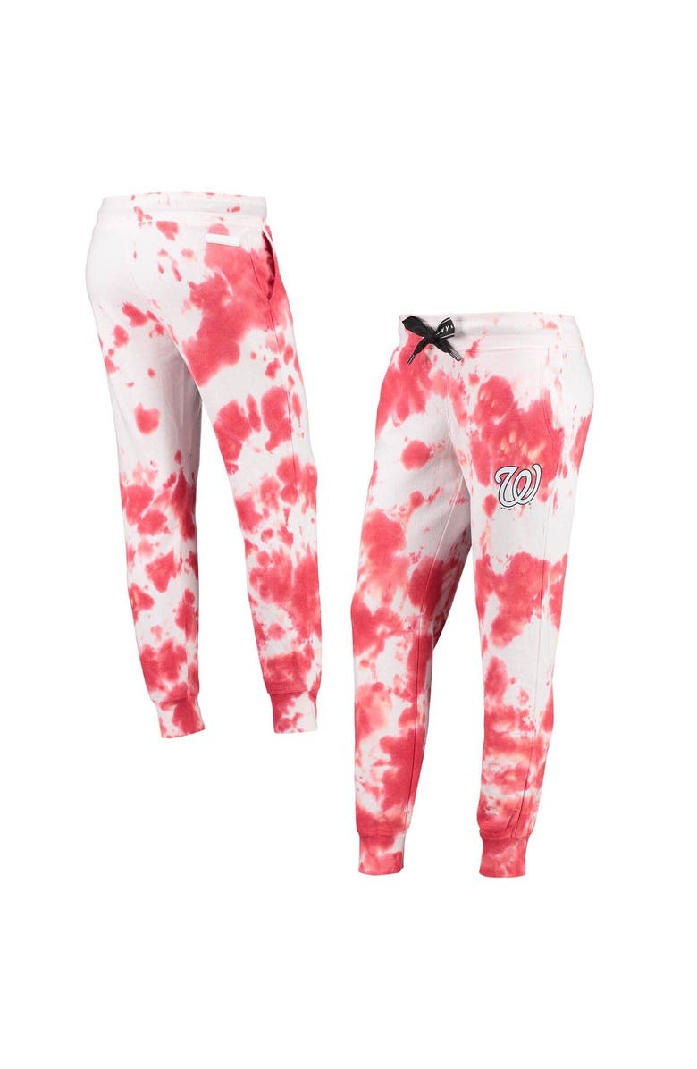 DKNY SPORT Women's DKNY Sport White/Red Washington Nationals Melody Tie-Dye Jogger Pants, Main, color, 