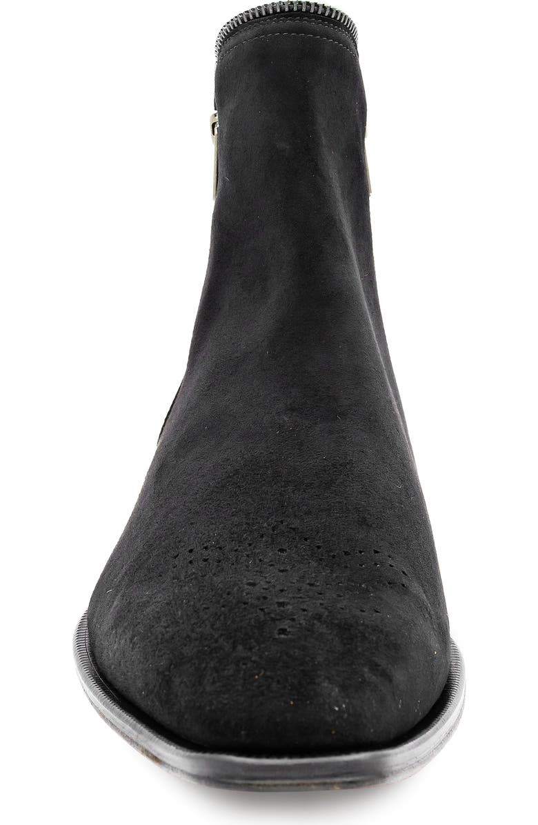 Mezlan Moretti Suede Zip Boot, Alternate, color, Black