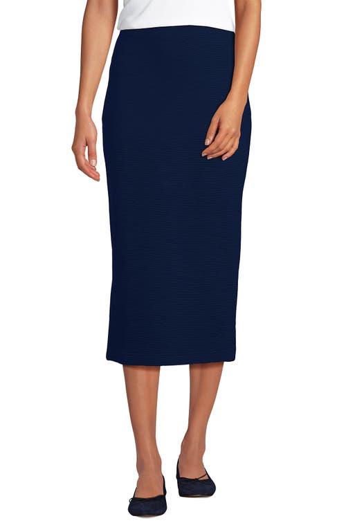 LANDS' END LANDS' END STARFISH SIDE ZIP MIDI SKIRT