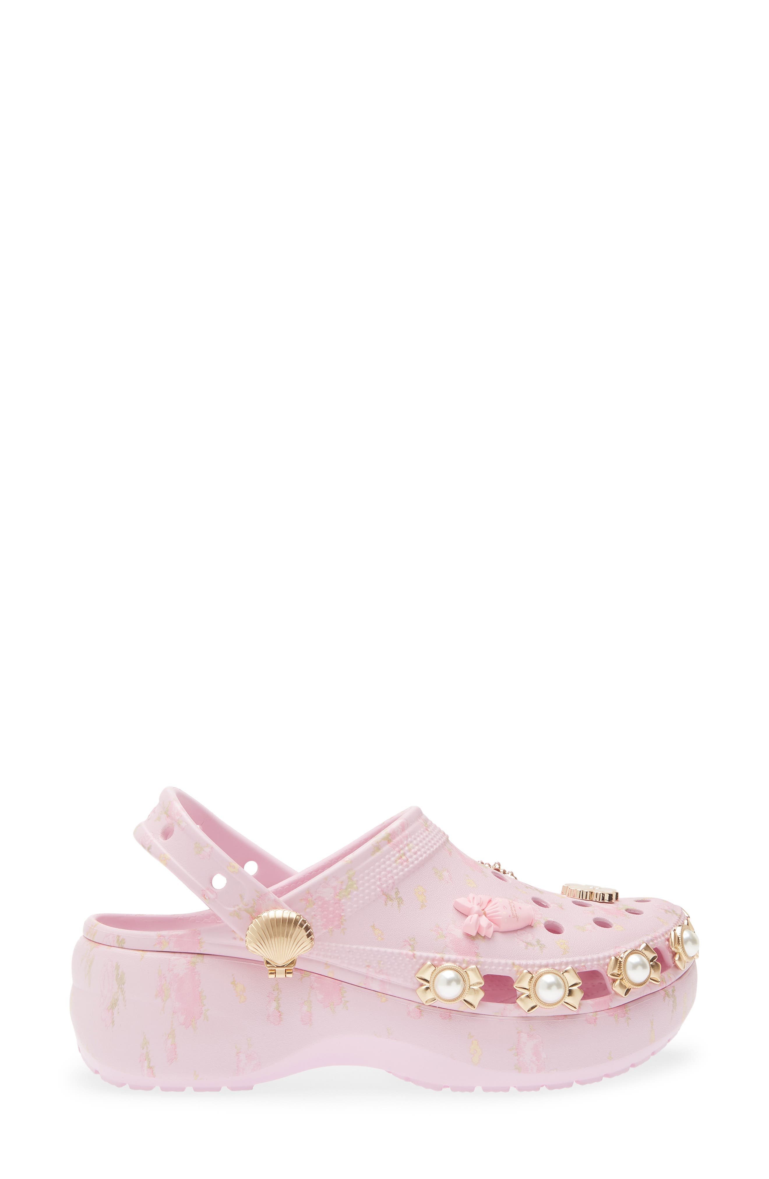 CROCS x LoveShackFancy Embellished Platform Clog, Alternate, color, Ballerina Pink
