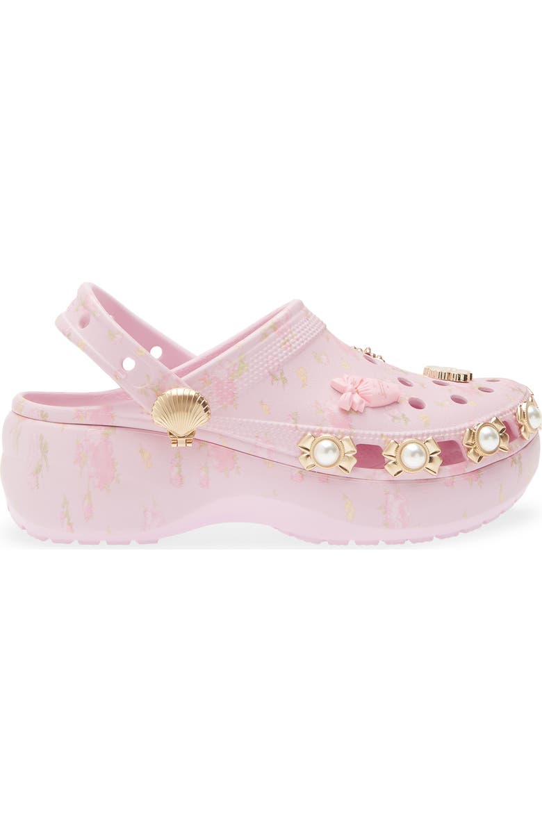 CROCS x LoveShackFancy Embellished Platform Clog, Alternate, color, Ballerina Pink