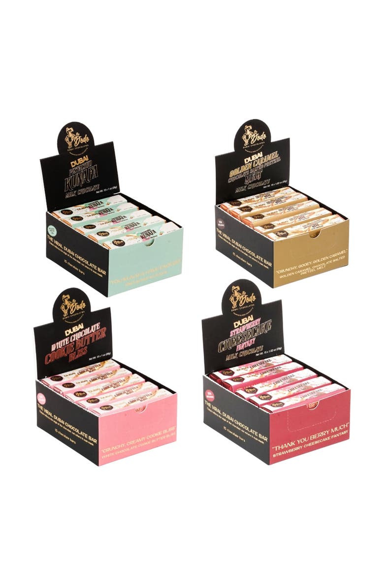 The Dodo Chocolates Dubai Style Chocolate 15-Bar Multipack, Main, color, Caramel Salted Pretzel Melt