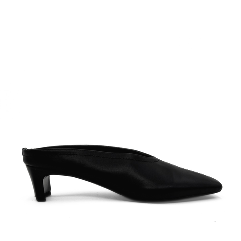 Junie Heeled Leather Mule