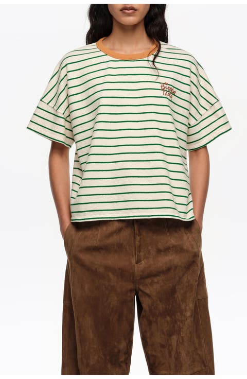 Striped Piping T-Shirt