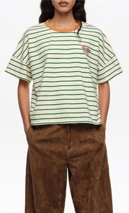 Bimba y Lola Striped Piping T-Shirt