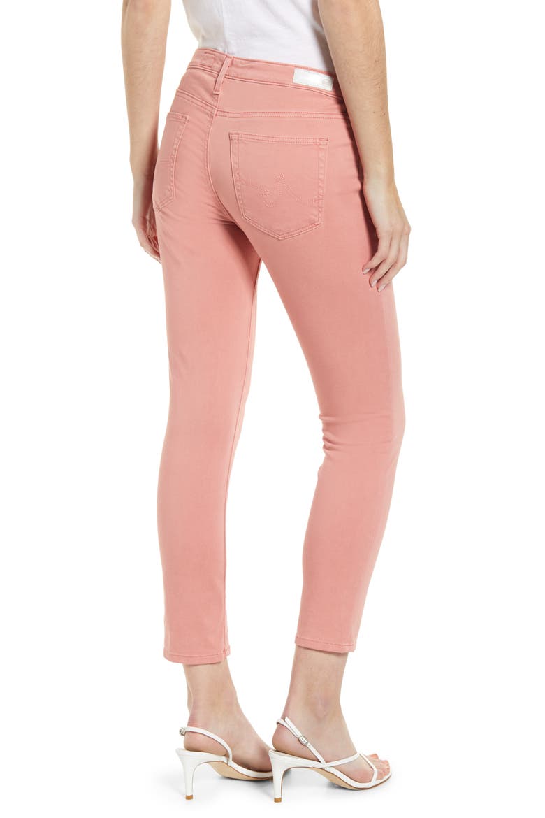 The Prima Mid Rise Crop Cigarette Jeans, Alternate, color, SULFUR PINK AST