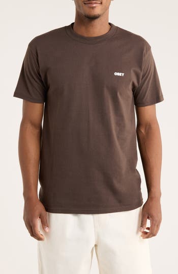 Obey Visual Studies Graphic T-shirt In Brown