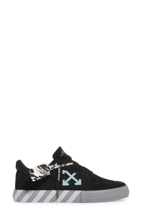 Off-white Vulcanized Low Top Sneaker In Black/turquoise