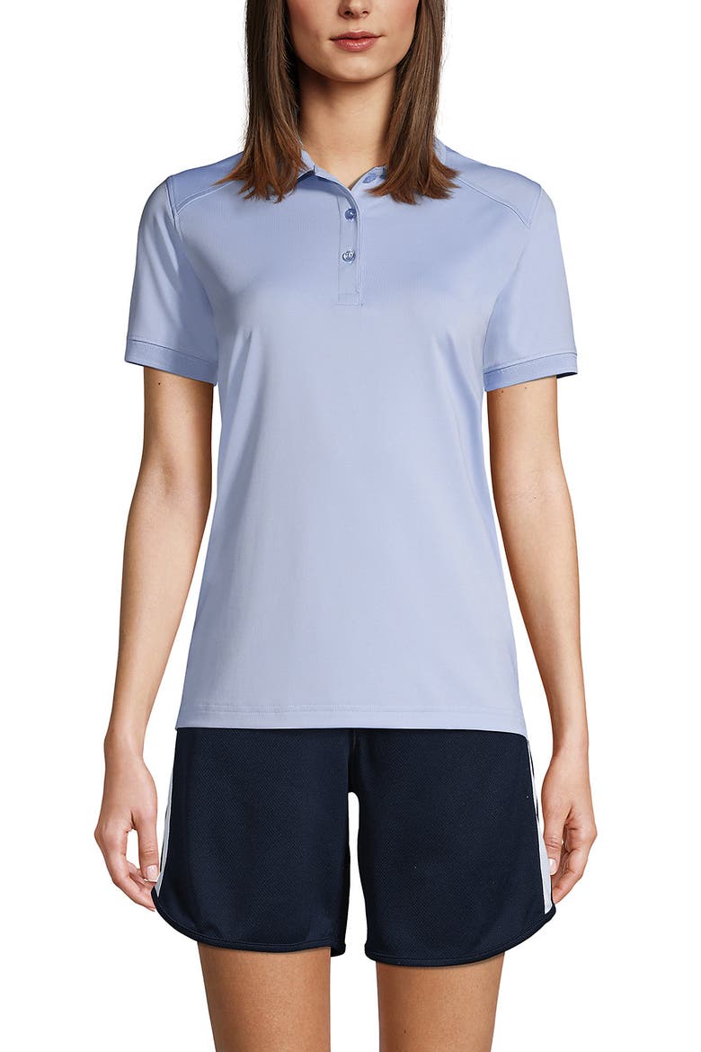 School Uniform Young  Short Sleeve Rapid Dry Polo Shirt, Main, color, Blue