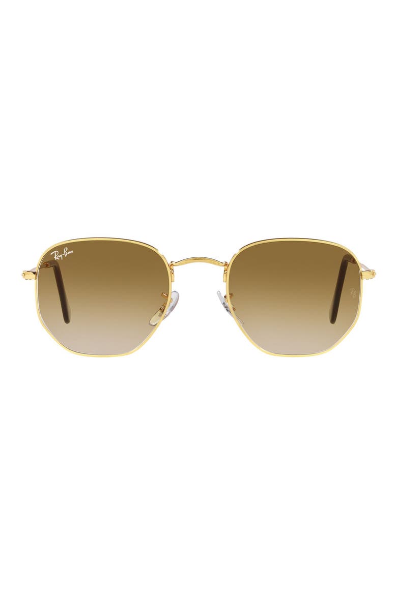 51mm Gradient Aviator Sunglasses, Main, color, ARISTA/ CLEAR GRADIENT BROWN