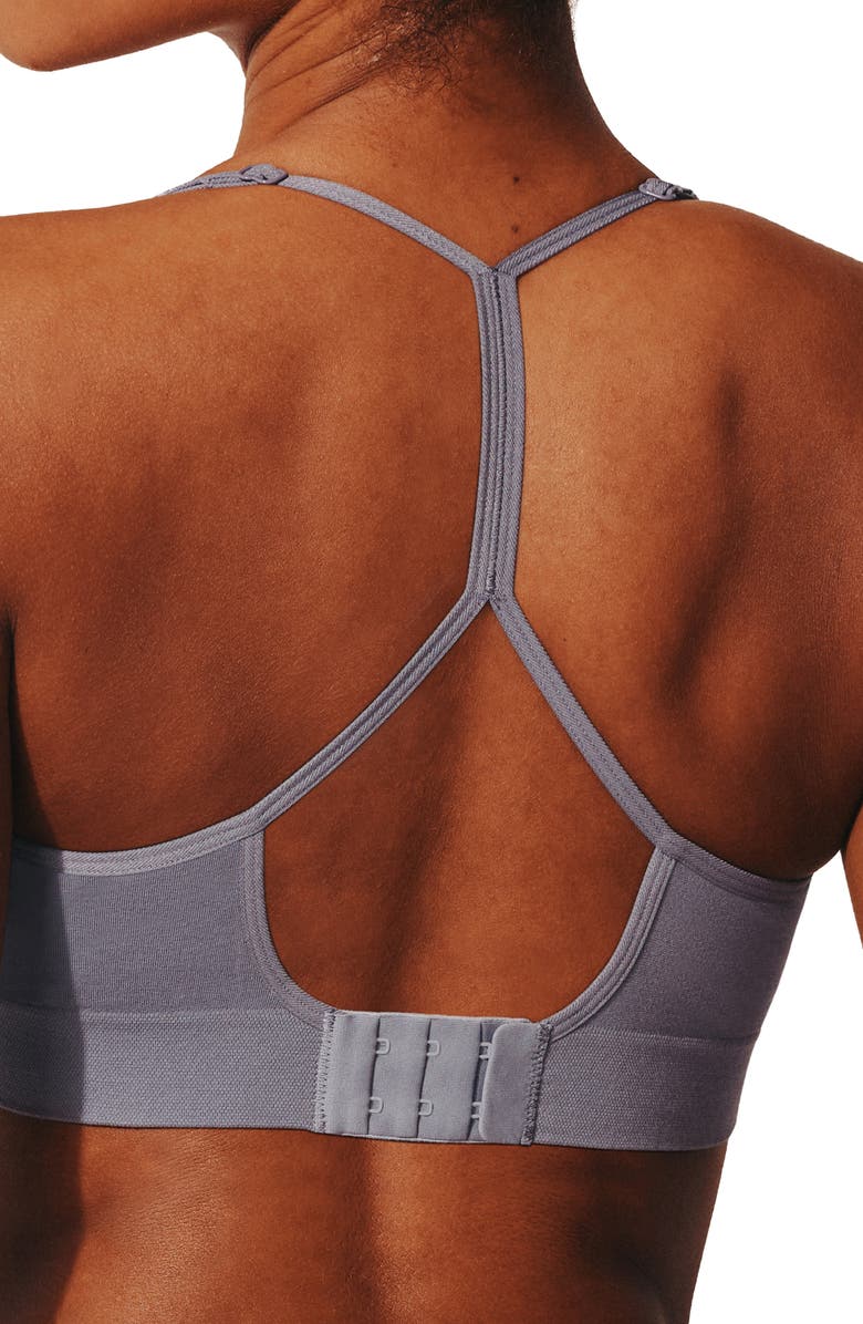 ThirdLove Seamless Stretch Cotton Blend Wireless Bralette, Alternate, color, Blue Granite