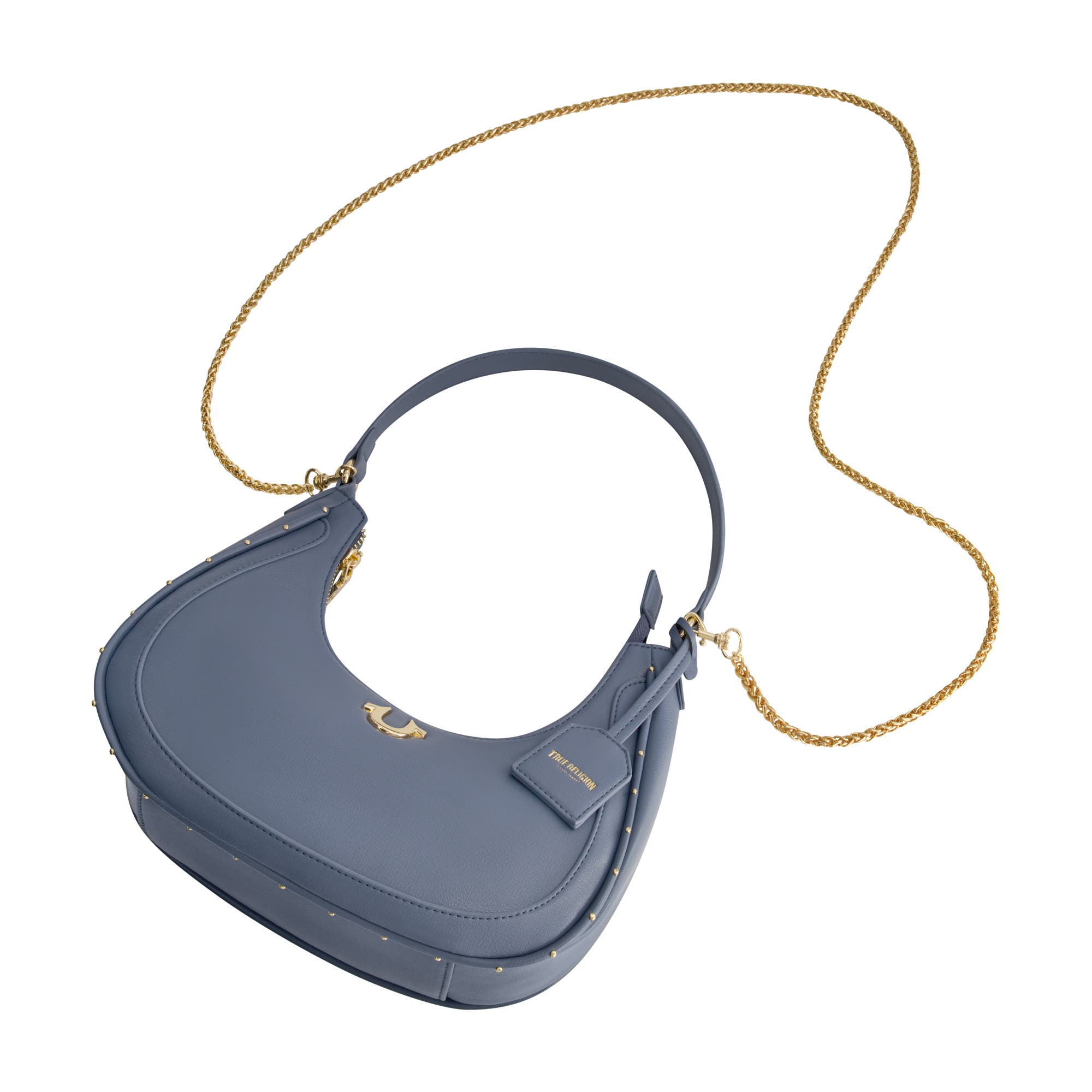 True Religion Zip Top Crescent Hobo Bag, Alternate, color, 