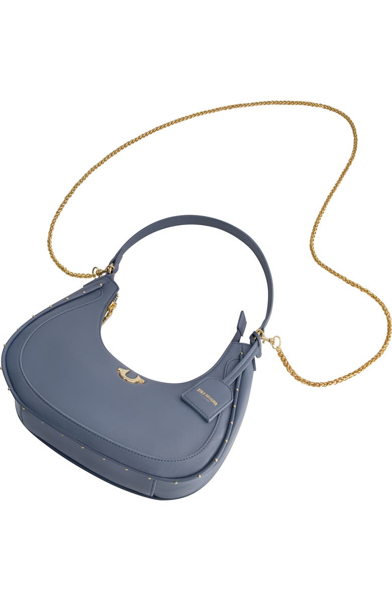 True Religion Zip Top Crescent Hobo Bag, Alternate, color,