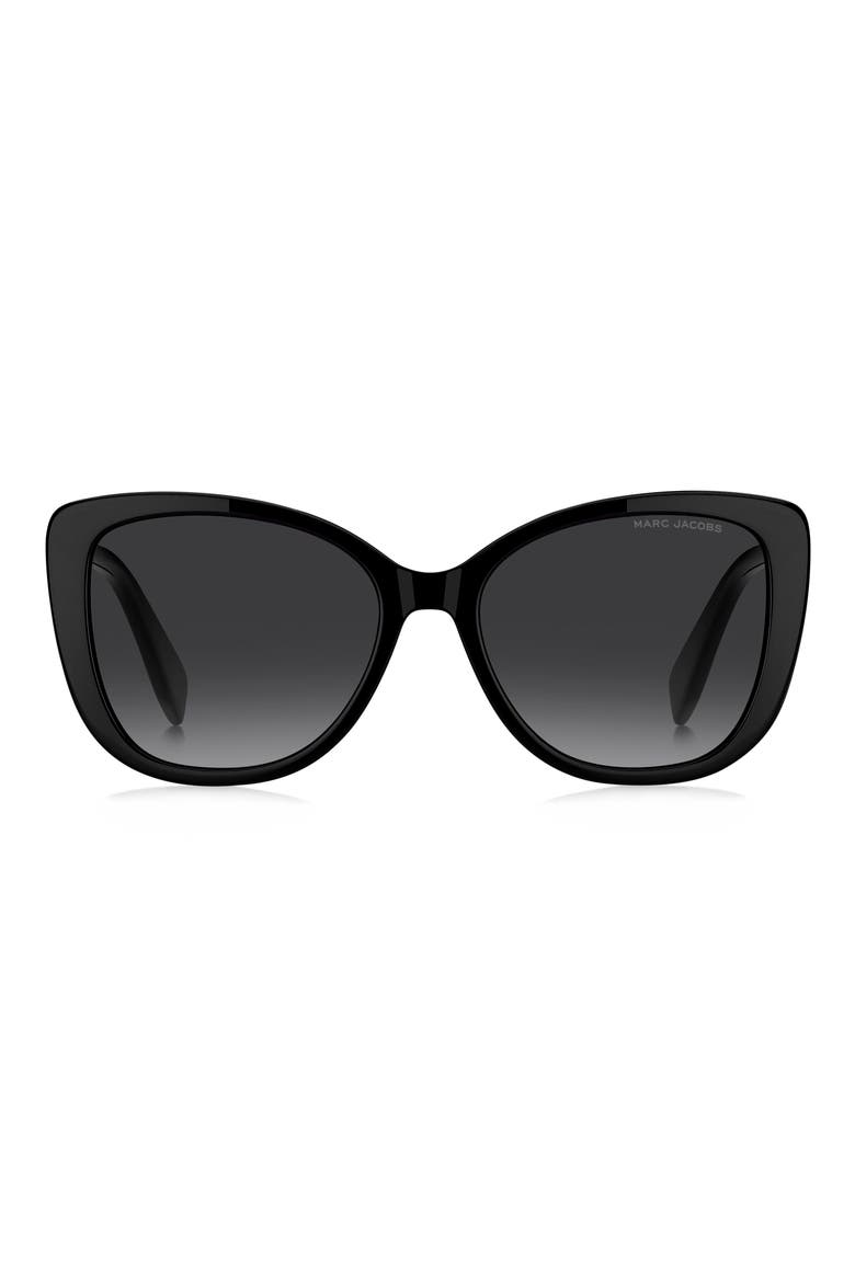55mm Gradient Cat Eye Sunglasses, Main, color, BLACK/ DARK GREY